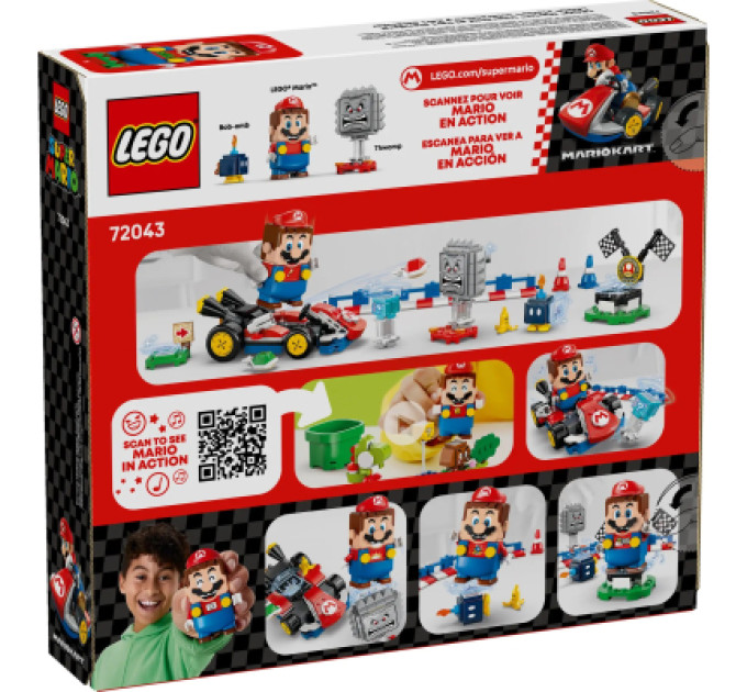 LEGO Конструктор LEGO Super Mario Mario Kart – Interactive Mario та Standard Kart (72043)