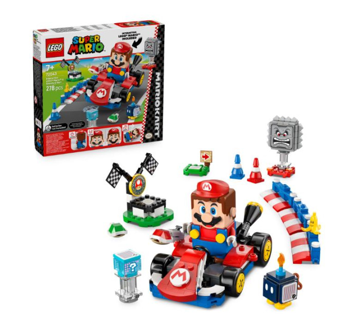 LEGO Конструктор LEGO Super Mario Mario Kart – Interactive Mario та Standard Kart (72043)