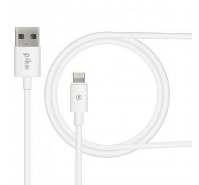 Дата кабель USB 2.0 AM to Lightning 0.2m white Piko (1283126493836)