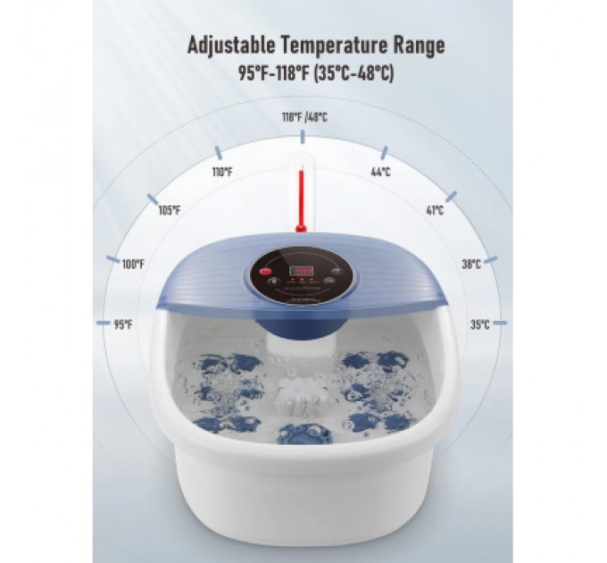 Масажна ванночка для ніг NAIPO XKAM-SPA18 блакитний