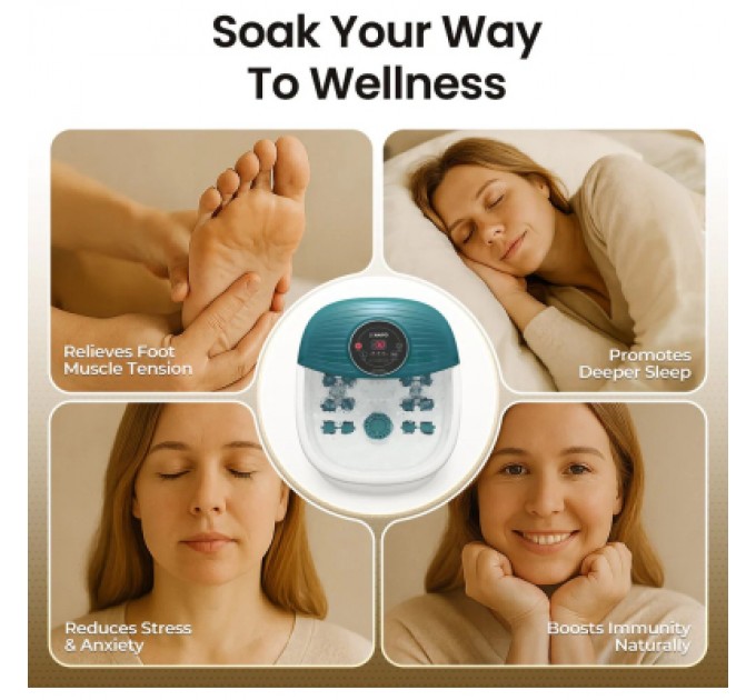 Масажна ванночка для ніг NAIPO XKAM-SPA18 зелений