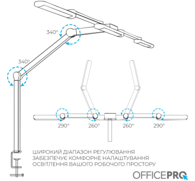 OfficePro Настільна лампа OfficePro LED лампа на монітор SL300B (SL300B)