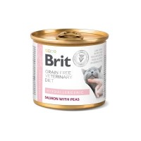 Консерви для котів Brit GF VetDiets Cat Hypoallergenic лосось та горох 200 г (8595602549825)