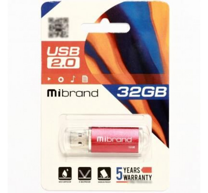 USB флеш накопичувач Mibrand 32GB Cougar Red USB 2.0 (MI2.0/CU32P1R)