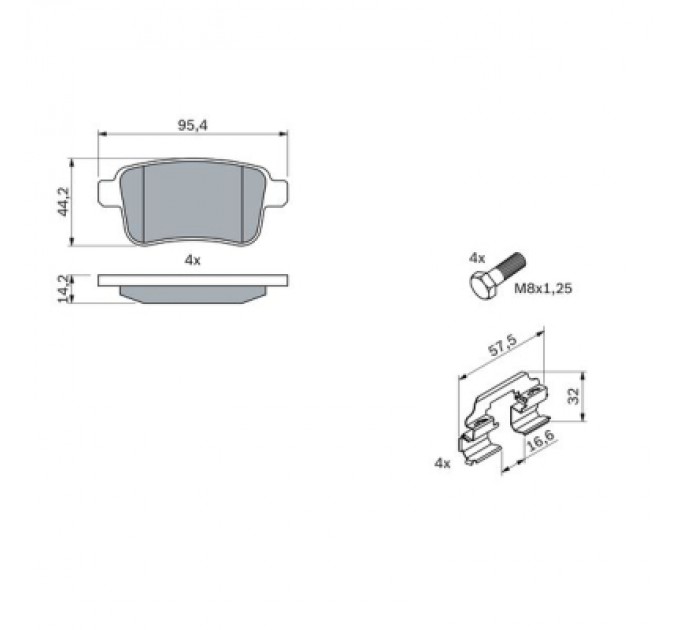 Гальмівні колодки Bosch 0 986 494 331