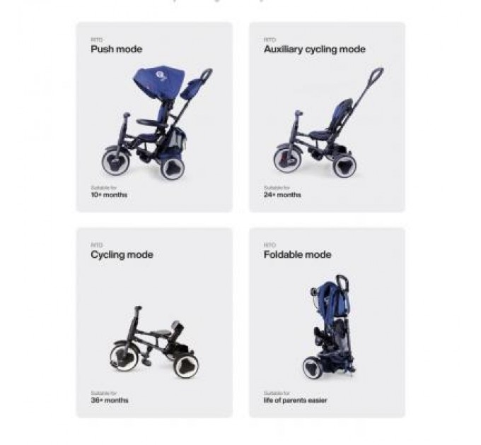 Дитячий велосипед QPlay Rito+ Eva Grey (S380-8Grey)