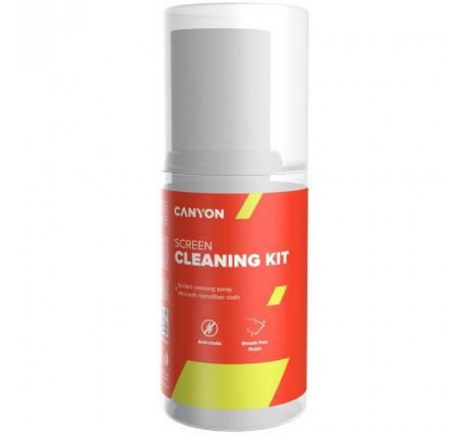 Спрей для очищення Canyon Screen Cleaning Spray 200ml + 18x18cm microfiber (Kit) (CNE-CCL31)