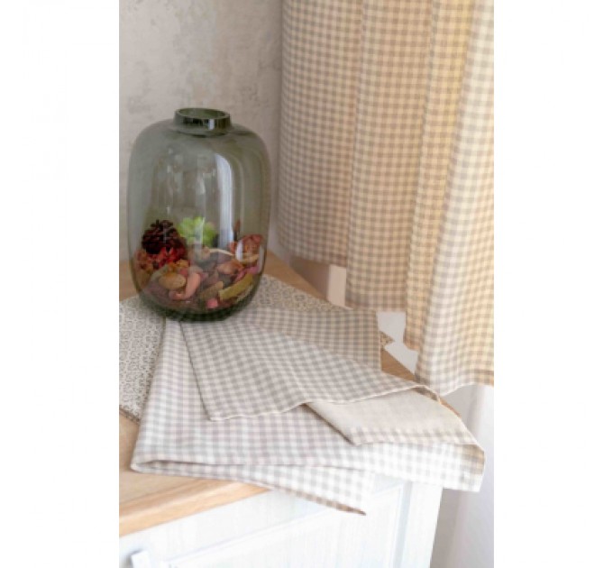 Серветка на стіл Прованс Bella 35х45 см Сіра клітина (13608)