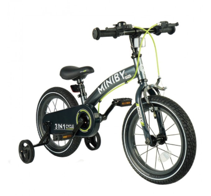 Дитячий велосипед QPlay біговел Miniby 3в1 Grey (CB01MiniByGrey)