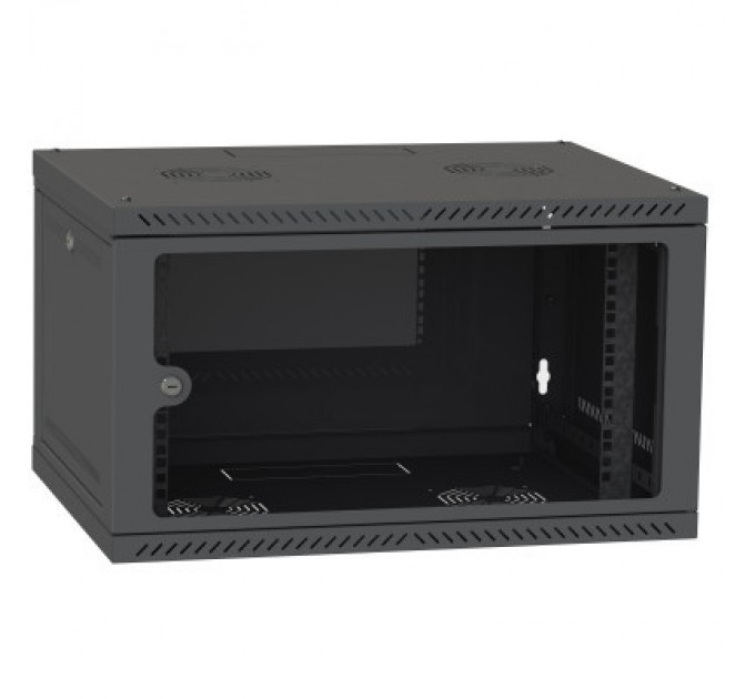 Шафа настінна Ipcom 6U, 600*600, RAL9005 (СН-6U-060-060-ДС-9005)