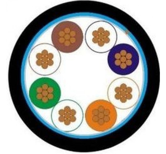 Кабель мережевий OK-Net FTP 305м, cat.5e patch зовнішній (F/UTP-cat.5Е-SL patch) (КГППЕ-ВП (100) 4*2*0,48)