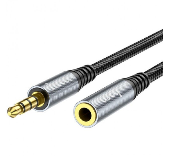 Кабель мультимедійний 3.5mm M to 3.5mm F 2.0m UPA20 3.5 audio Gray HOCO (6931474762160)