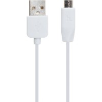 Дата кабель USB 2.0 AM to Micro 5P 1.0m 2.4A PVC X1 white HOCO (6957531032038)