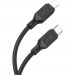 Дата кабель USB-C to Lightning 1.0m Cool silicone PD 20W X90 black HOCO (6931474788382)
