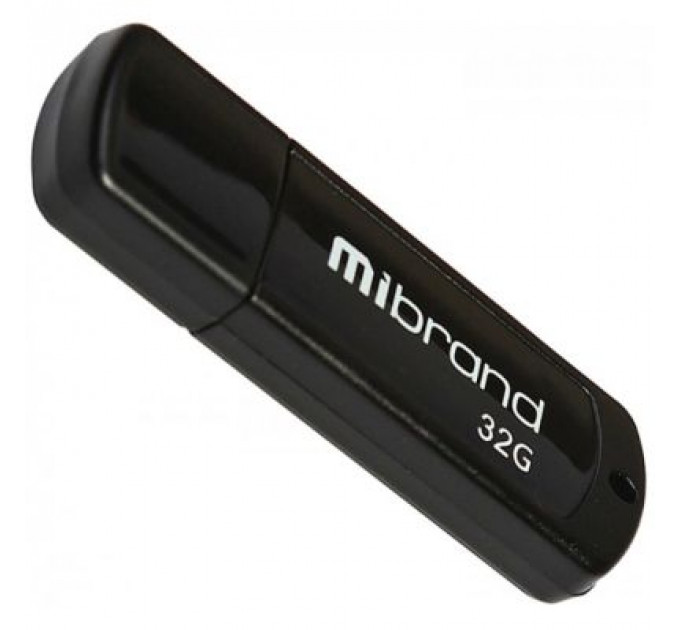 USB флеш накопичувач Mibrand 32GB Grizzly Black USB 2.0 (MI2.0/GR32P3B)