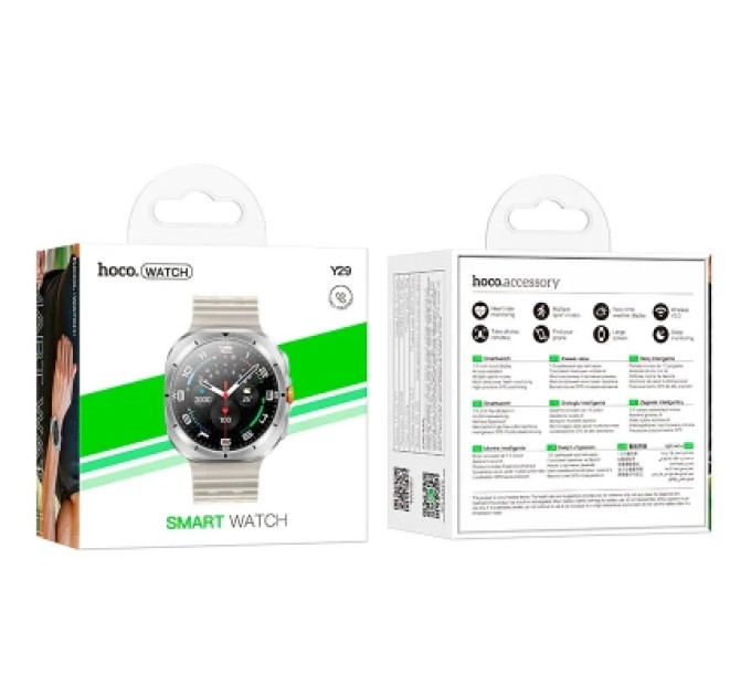 HOCO Смарт-годинник HOCO Y29 Smart sports watch (call version) Silver (6942007648523)