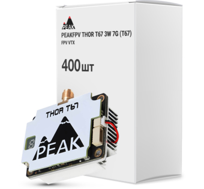 Peakfpv Відеопередавач (VTX) Peakfpv THOR T67 3W 7G упаковка 400 шт. (T67BOX400)