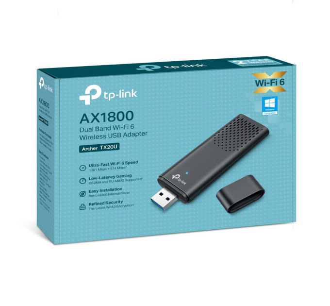 TP-Link Бездротовий USB адаптер, Archer TX20U TP-LINK