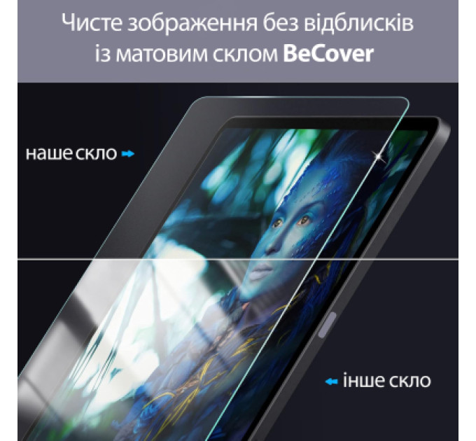 BeCover Скло захисне BeCover Matte Anti-Glare Apple iPad 10.9" (2022/2024) / iPad (А16) 2025 11" (713704)