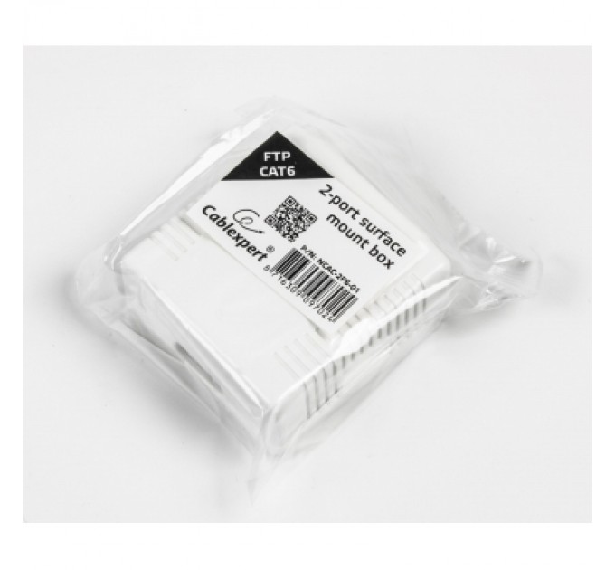 Комп'ютерна розетка Cablexpert RJ45x2 FTP, cat.6 (NCAC-2F6-01)
