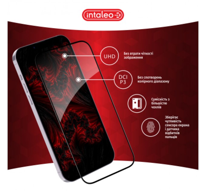 Скло захисне Intaleo Full Glue ESD Apple iPhone 14 (1283126542114)