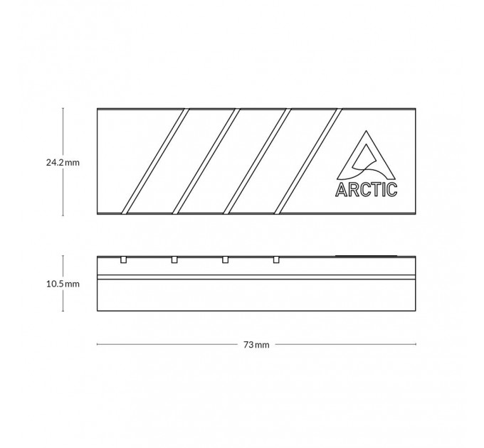 Радіатор охолодження до накопичувача SSD M2 PRO M.2 ACOTH00002A ARCTIC