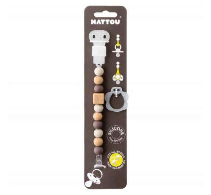 Nattou Кліпса для пустушок Nattou Бежевая (879361)