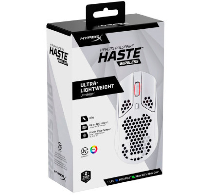 HyperX Мишка HyperX Pulsefire Haste Wireless White (4P5D8AA)