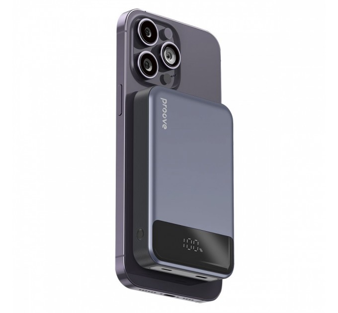 Універсальна мобільна батарея Proove Hoodman Magnetic 20W 10000mAh Gray (PBH120010003)
