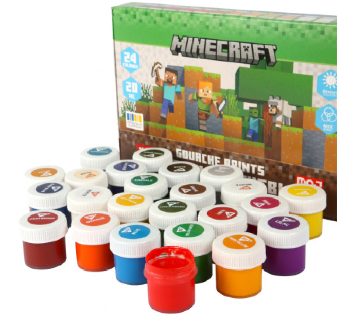 Yes Гуашеві фарби Yes Minecraft 24 кольорів по 20 мл (230409)