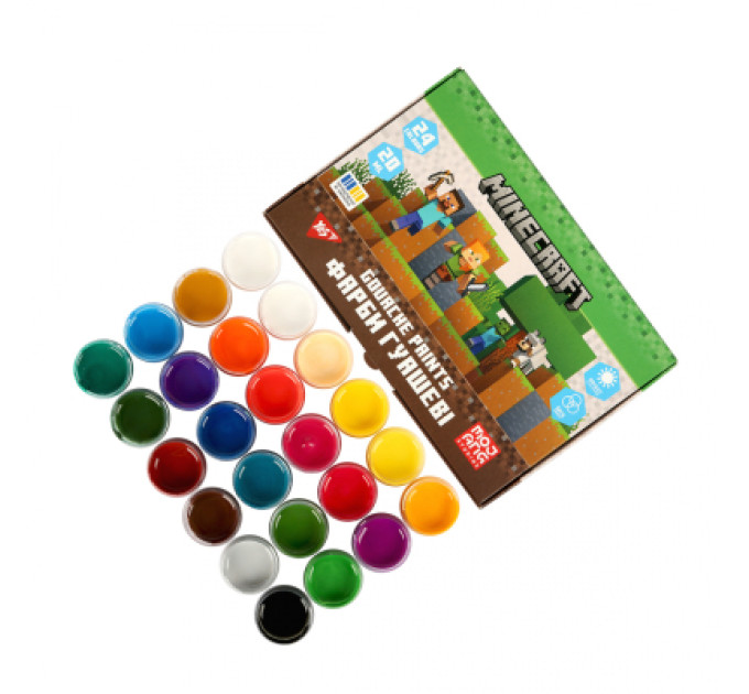 Yes Гуашеві фарби Yes Minecraft 24 кольорів по 20 мл (230409)