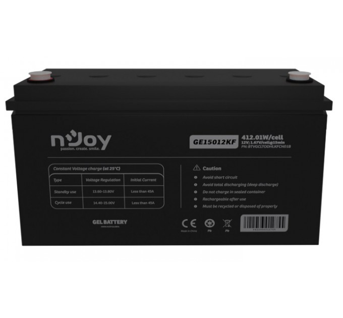 Акумуляторна батарея Njoy GE15012KF 12V 150AH (BTVGCLTODHLKFCN01B) GEL