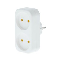 Двійник Tecro SC-2 2 розетки, білий