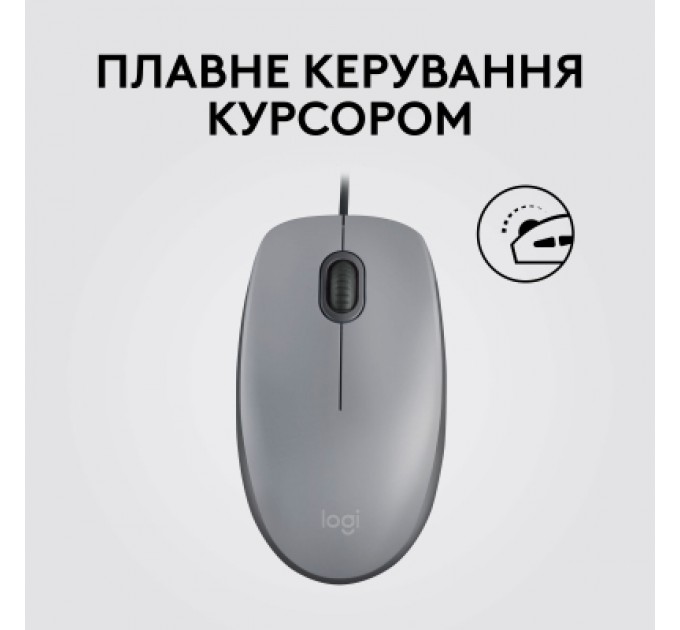 Мишка Logitech M110 Silent USB Mid Gray (910-006760)