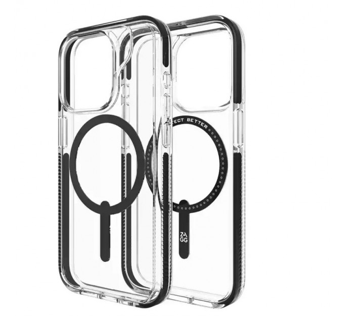 Чохол-накладка Zagg Gear4 Piccadilly Snap with Magsafe для Apple iPhone 15 Pro Black (702312338)