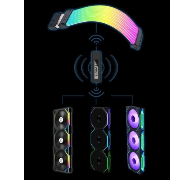 Вентилятор Lian Li Uni Fan SL-INF Wireless 120-3 Reverse Blade Black (G99.12RSLIN1W3B.00)