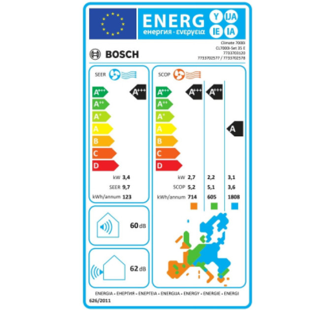 Bosch Кондиціонер Bosch CL7000i RAC 3,5 (7733703120)