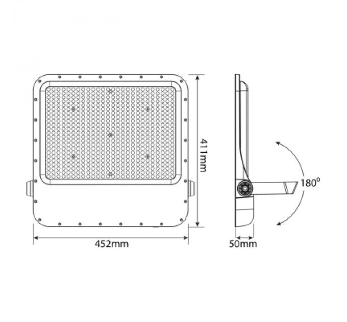 Прожектор Videx LED  PREMIUM F2 400W 5000K 220V (VL-F2-4005G)