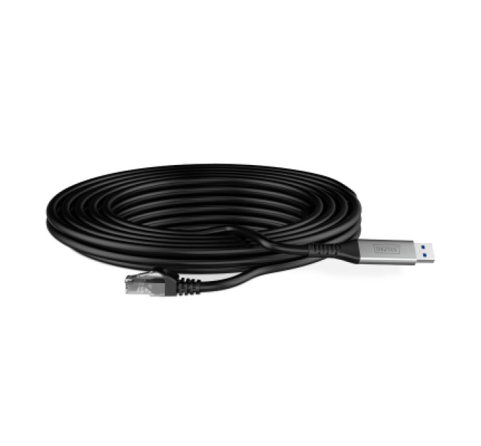 Digitus Дата кабель USB AM to RJ45 Ethernet 2.0m CAT6A S/FTP 1Gbps LSZH Digitus (AK-300600-020-S)