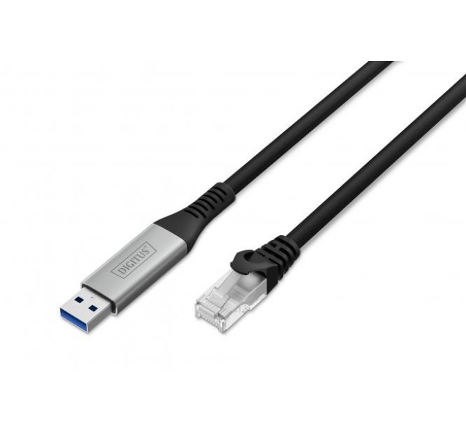 Digitus Дата кабель USB AM to RJ45 Ethernet 2.0m CAT6A S/FTP 1Gbps LSZH Digitus (AK-300600-020-S)