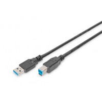 Дата кабель USB 3.0 AM/BM 1.8m black Digitus (AK-300115-018-S)