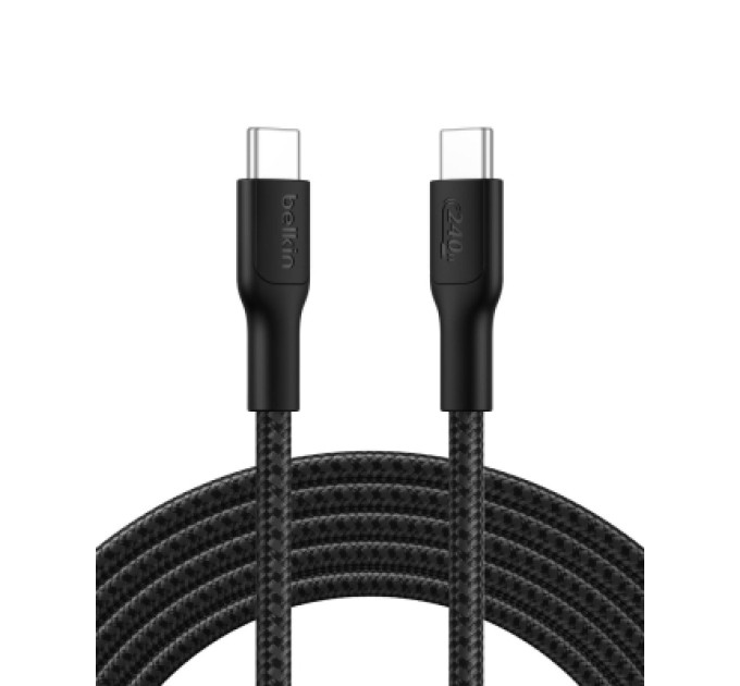 Belkin Дата кабель USB-C to USB-C 3.0m 240W black Belkin (CAB025HQ3MBK)