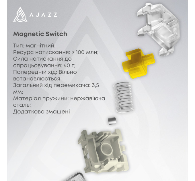Ajazz Клавіатура Ajazz AK680 Max Magnetic Switch White (AK680-WM-W-A)