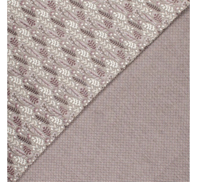 Постільна білизна Home Line Цвітіння трав/пшоно сіро-ліловий, бязь, полуторний (181397)