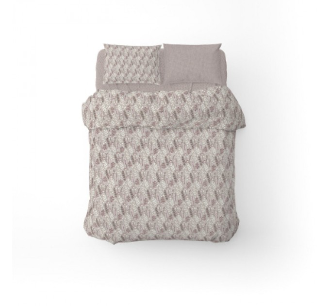 Постільна білизна Home Line Цвітіння трав/пшоно сіро-ліловий, бязь, полуторний (181397)