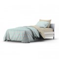 Постільна білизна Home Line Клітинка кухонна бежево-бірюзовий/бежевий, бязь, полуторний (184229)