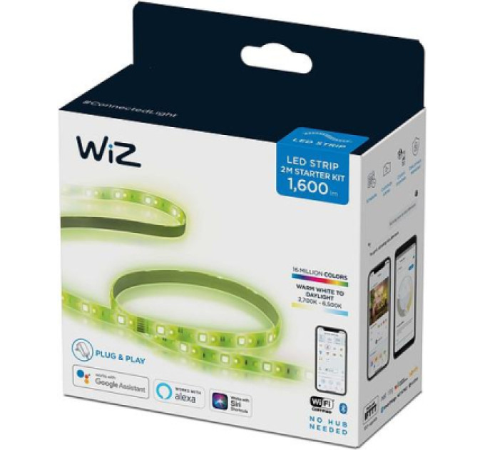 WiZ Світлодіодна стрічка WiZ LED 2700-6500K 1600Lm 2.0m RGB (929002524801)