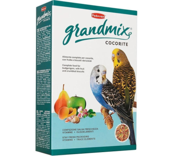 Padovan Корм для птахів Padovan Grandmix Cocorite для маленьких папуг (хвилястих) 400 г (8001254002767)