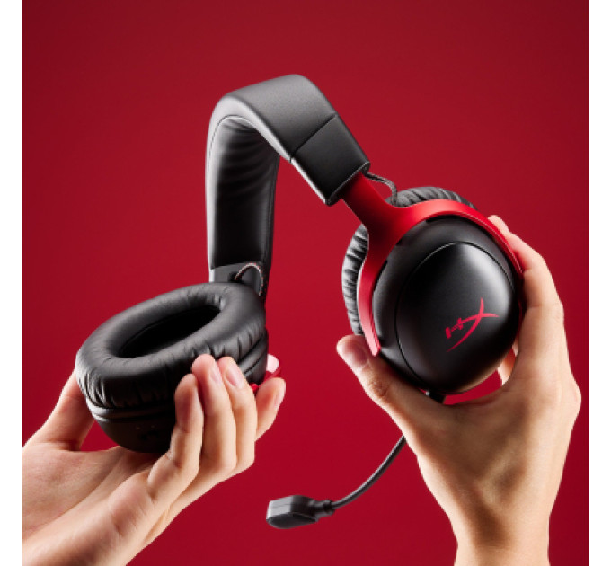 HyperX Навушники HyperX Cloud III S Wireless/USB-A/USB-C Black/Red (A59Z0AA)