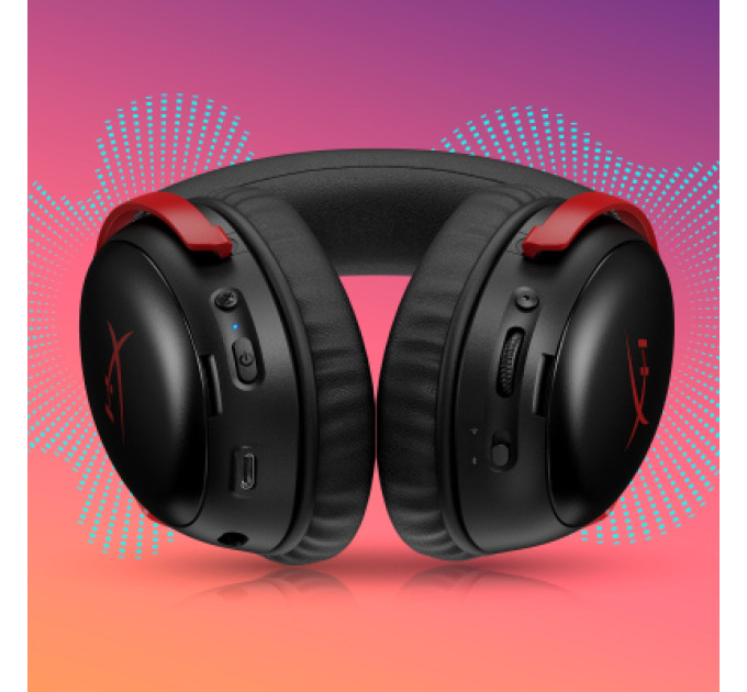 HyperX Навушники HyperX Cloud III S Wireless/USB-A/USB-C Black/Red (A59Z0AA)
